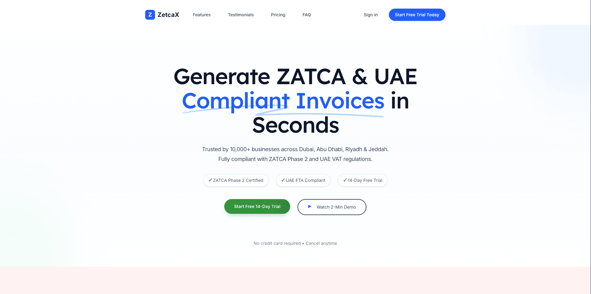ZatcaX (Landing Page)