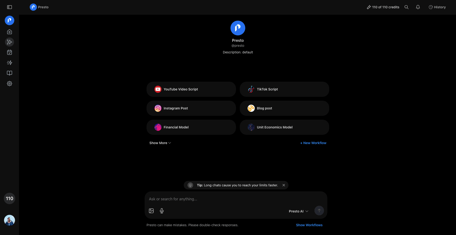 Presto - AI-Powered Workspace Collaboration Platform