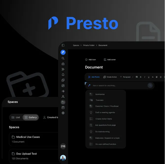 Presto - AI-Powered Workspace Collaboration Platform screenshot 3