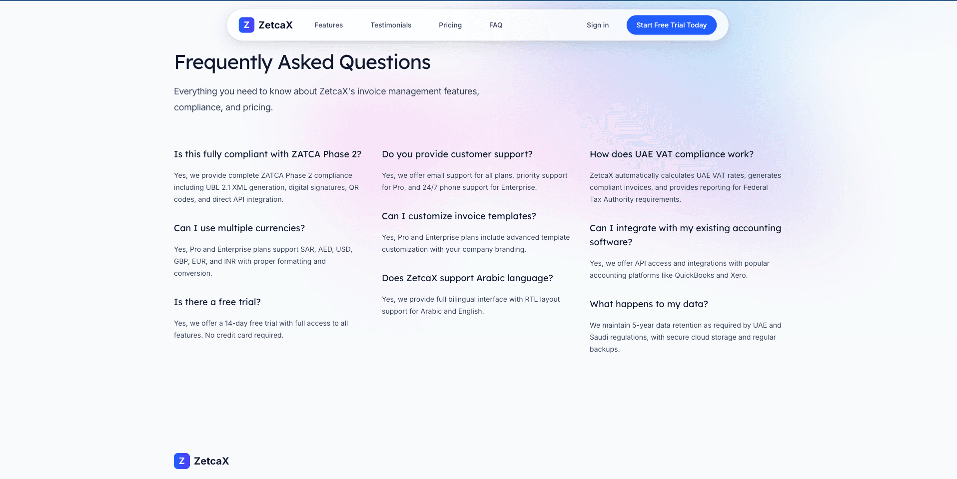 ZatcaX (Landing Page) screenshot 4